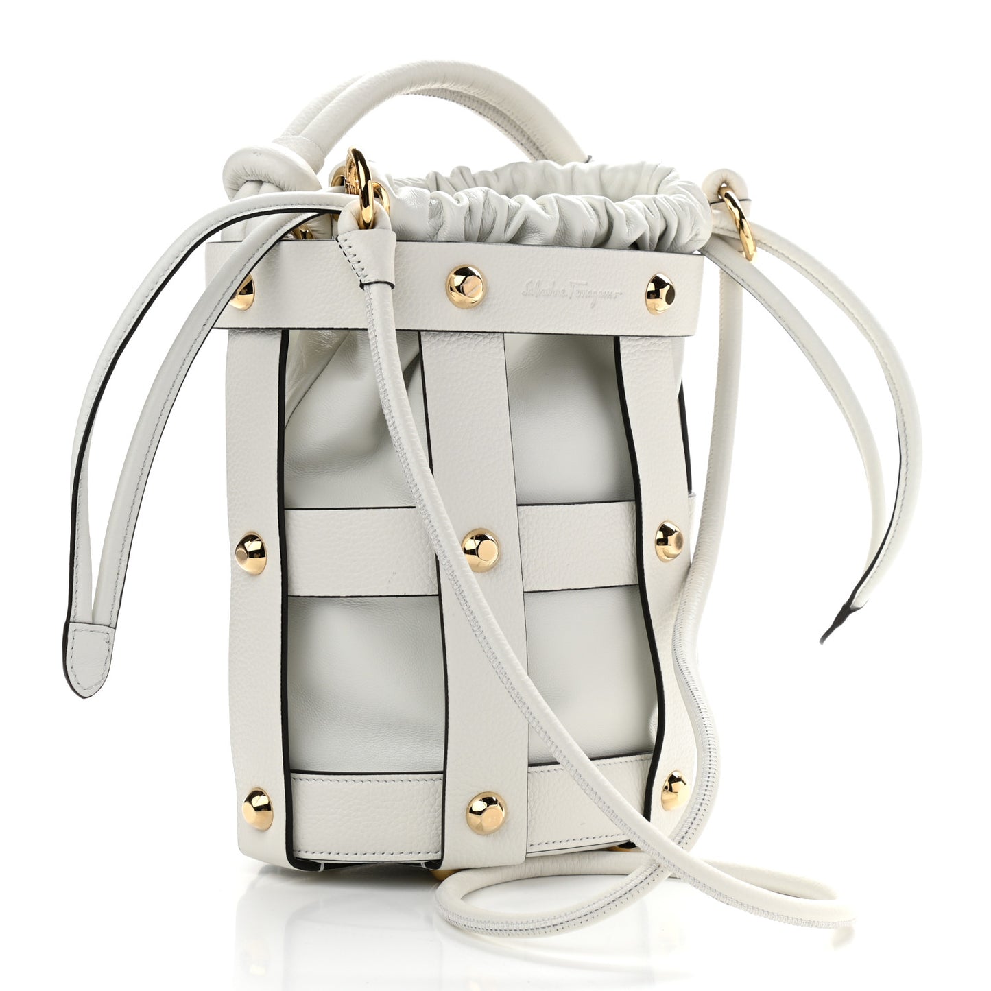 Calfskin Cage Bag White