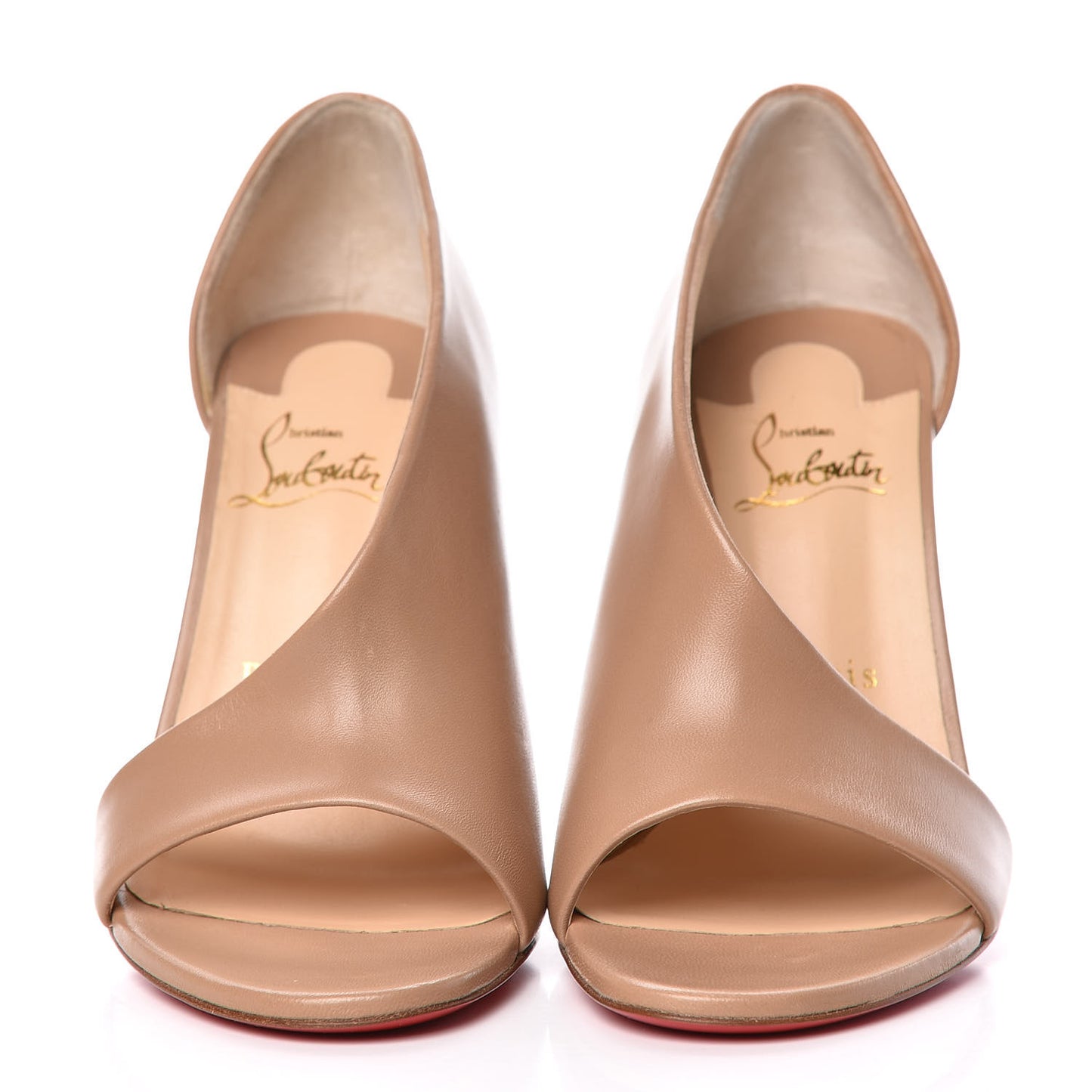 Nappa Phoebe Asymmetric 100 Pumps 38 Nude