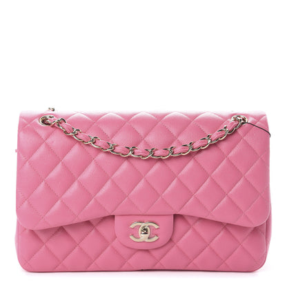 Chanel Caviar Quilted Jumbo Double Flap Pink 1 of 9