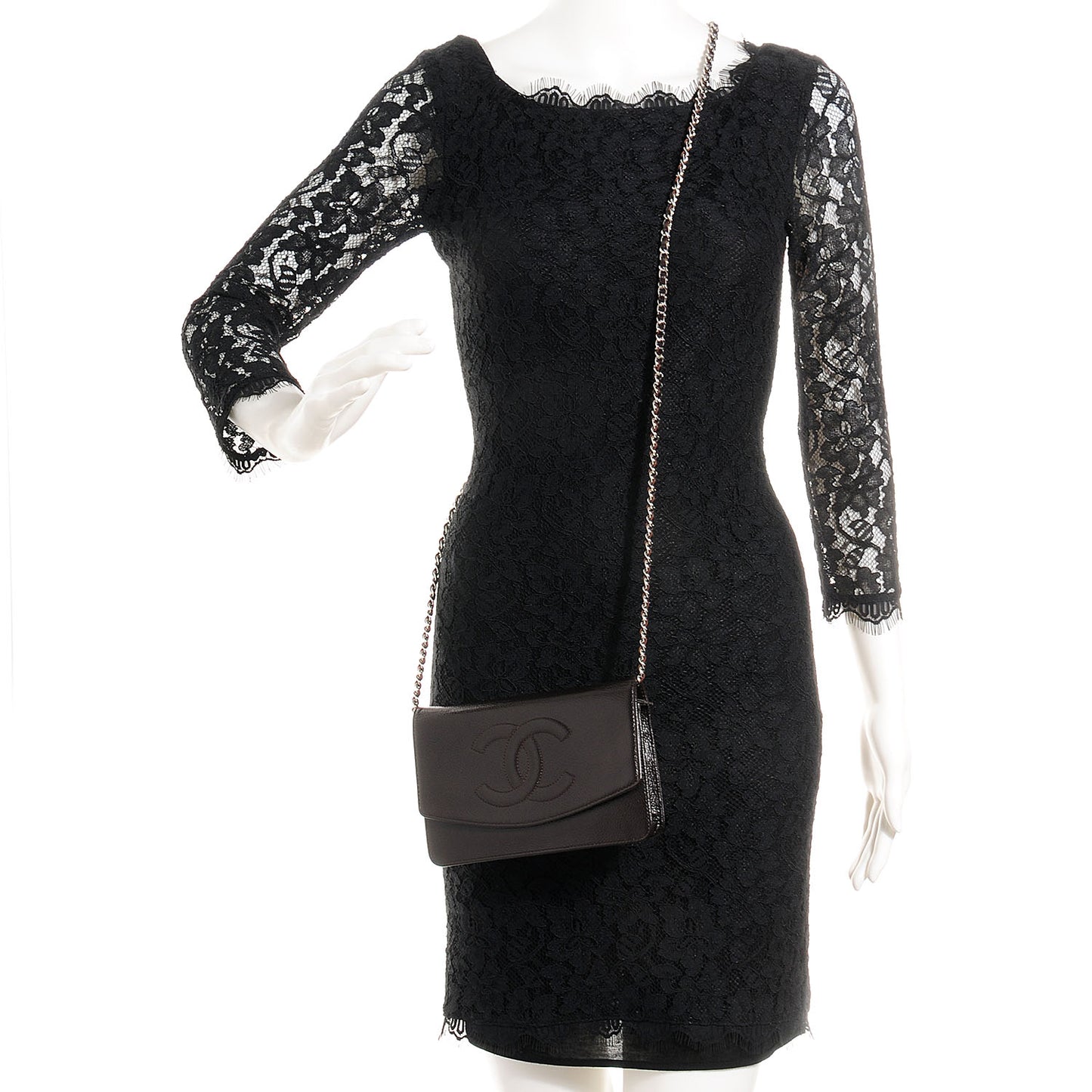 Caviar Timeless CC Wallet On Chain WOC Dark Brown