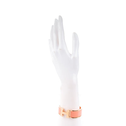 Hermes Enamel Wide Clic Clac H Bracelet PM Rose Saumon 2 of 4