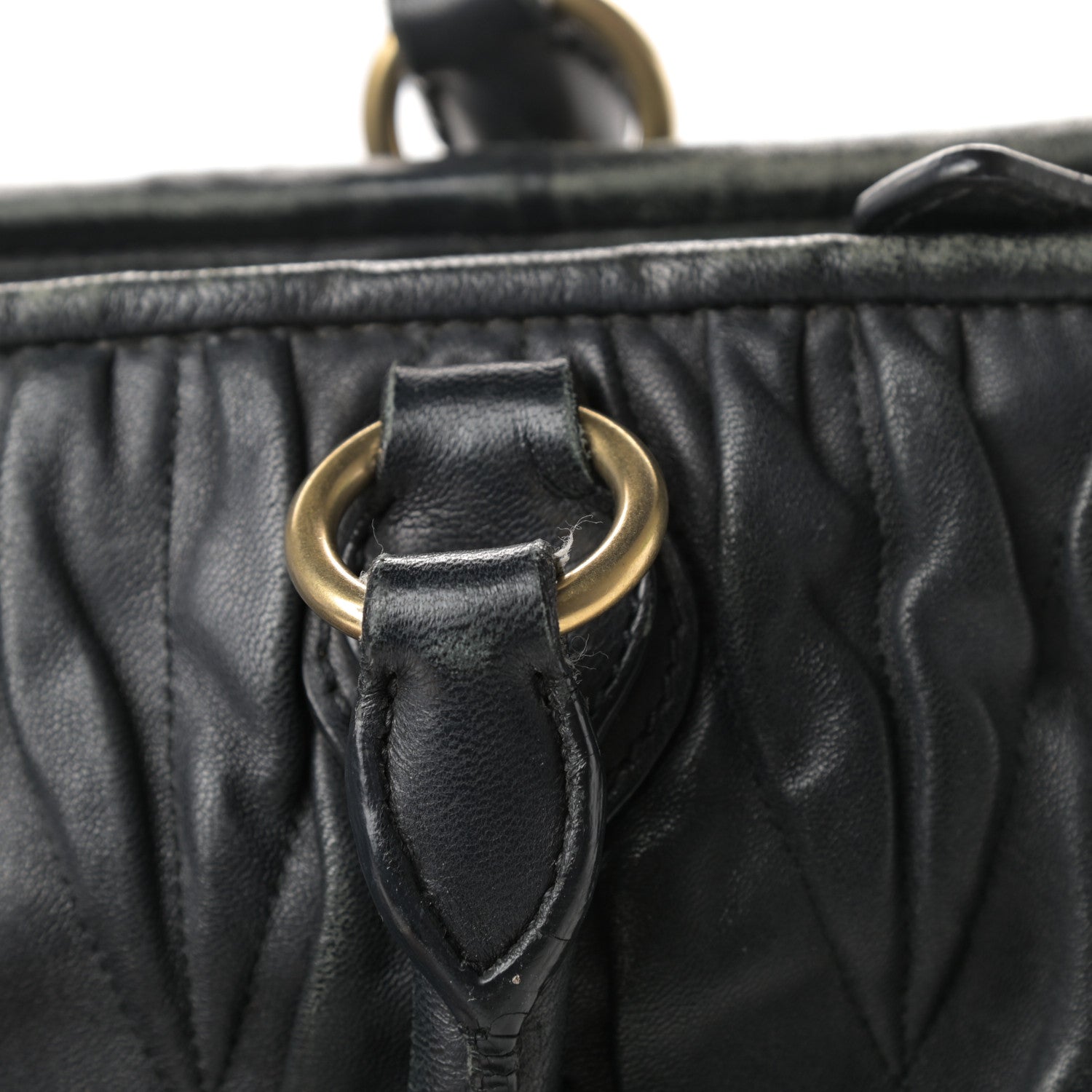 Miu Miu Nappa Matelasse Tote Black 17 of 23