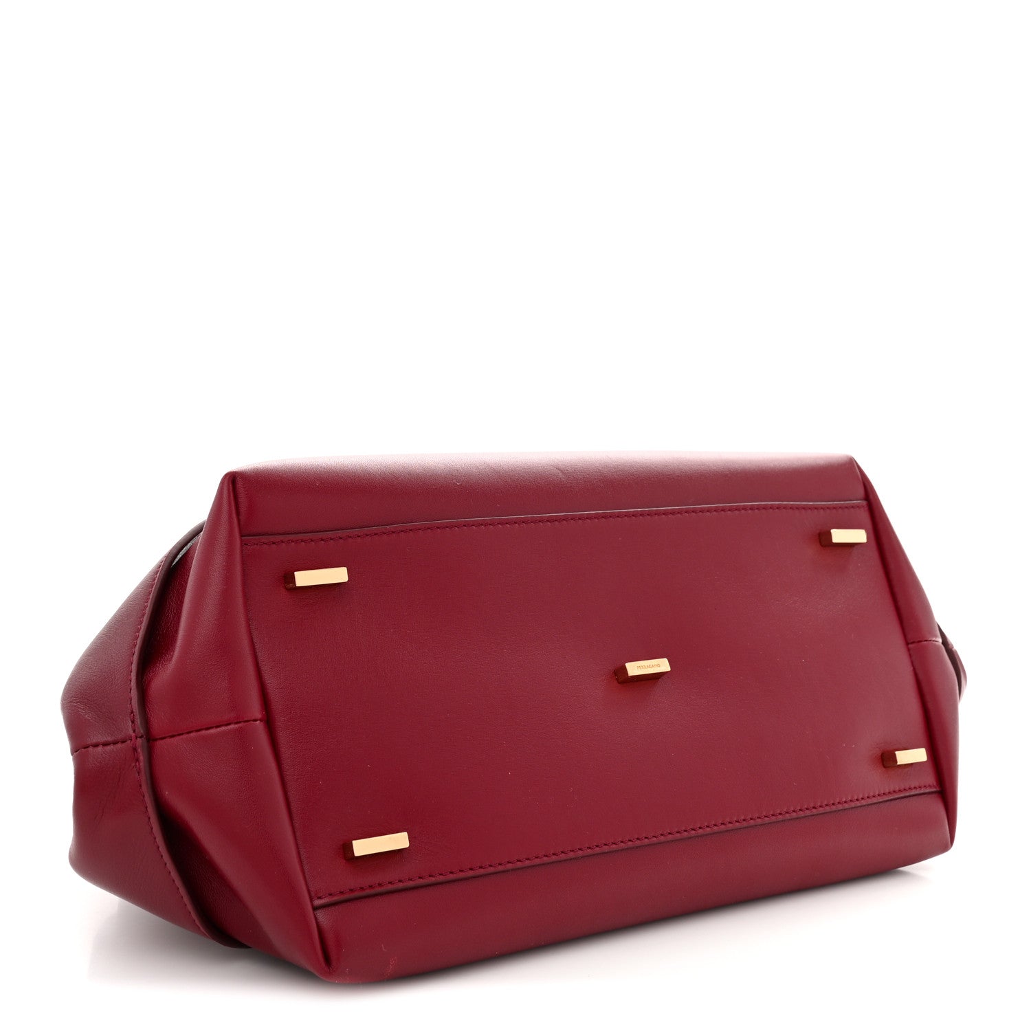 Salvatore Ferragamo Calfskin Braided Small Blossom Top Handle Bag Burgundy 4 of 9