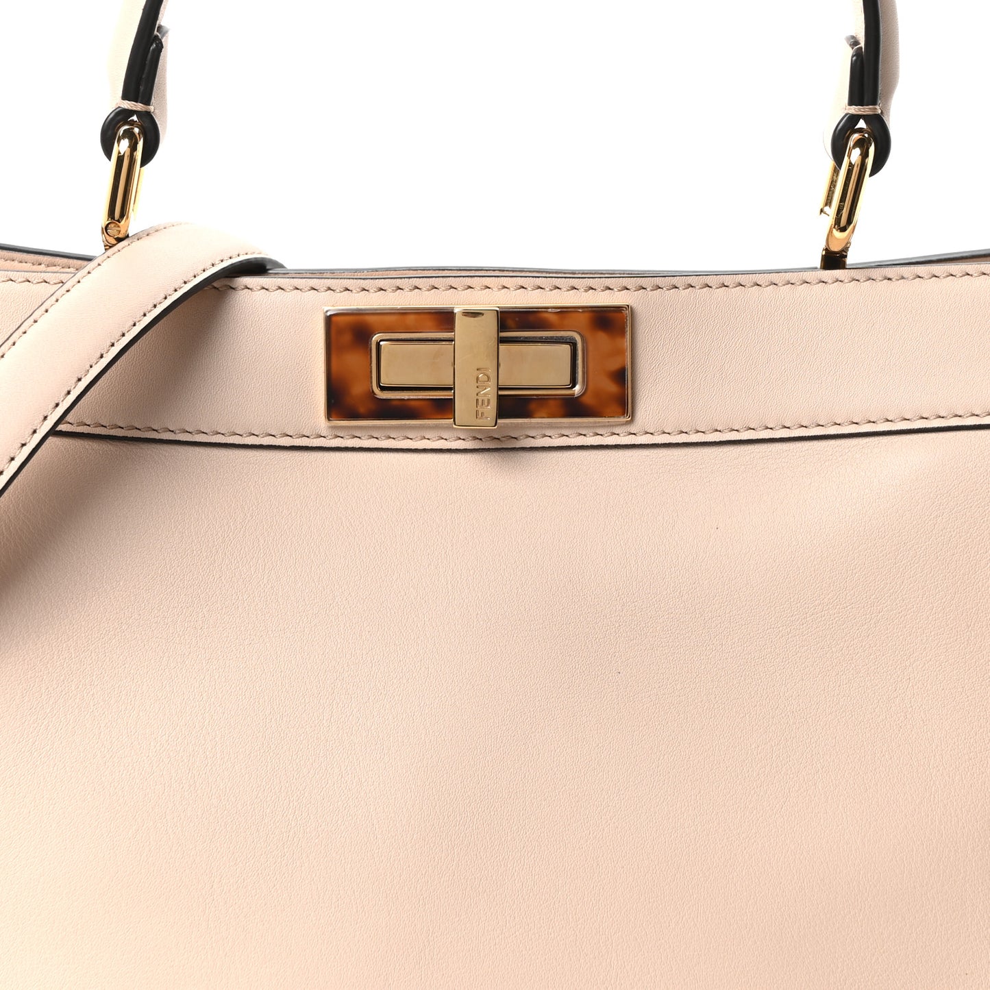 Vitello Seta Shiny Nappa Plexiglass Medium Peekaboo I SEE U Satchel Poudre