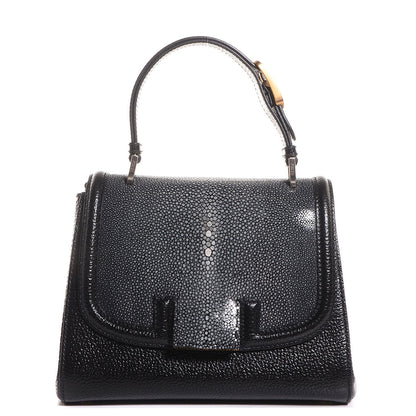 Fendi Glossy Buffalo Stingray Silvana Bag Black 1 of 12