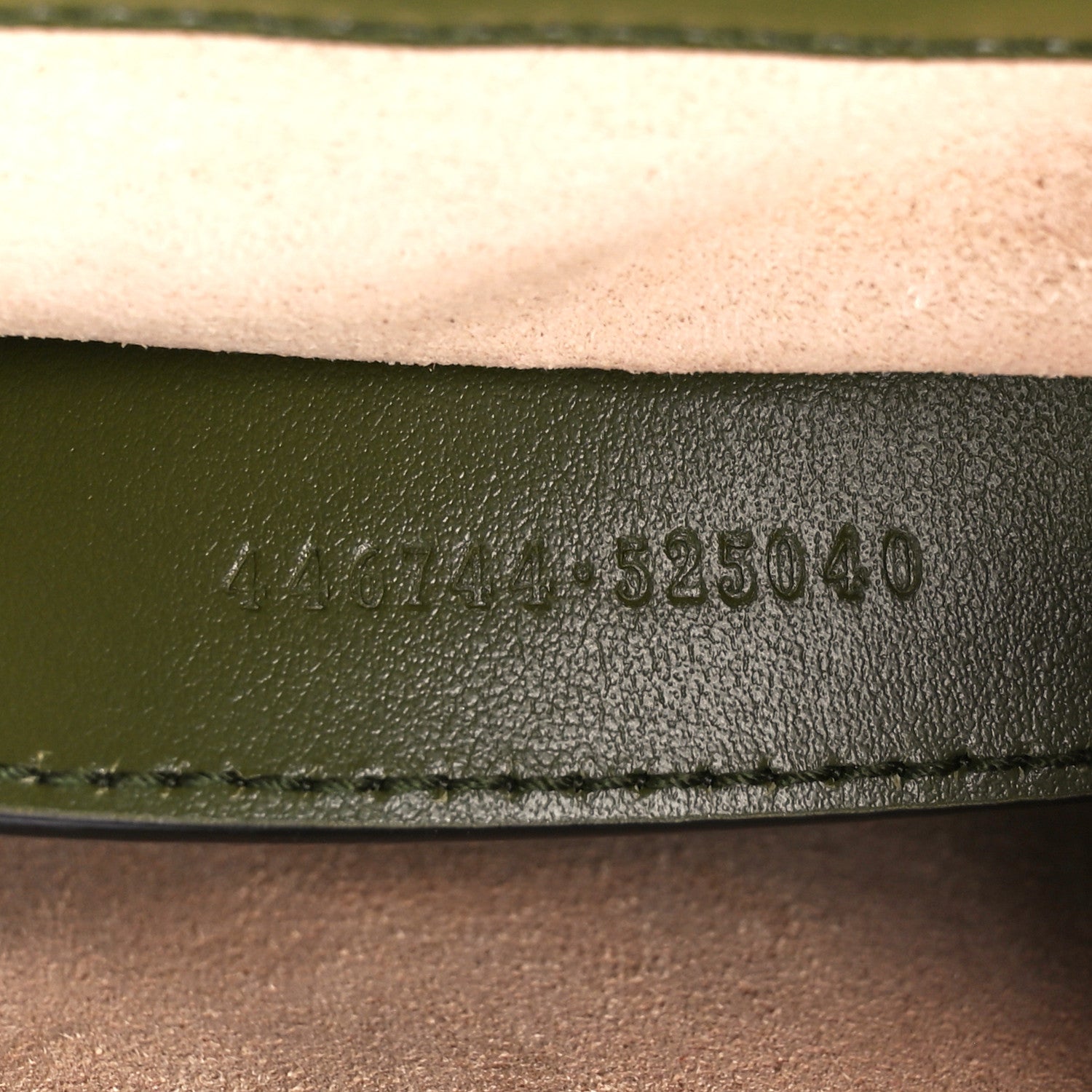 Gucci Calfskin Matelasse Aria Mini GG Marmont Shoulder Bag Military Wood 7 of 11