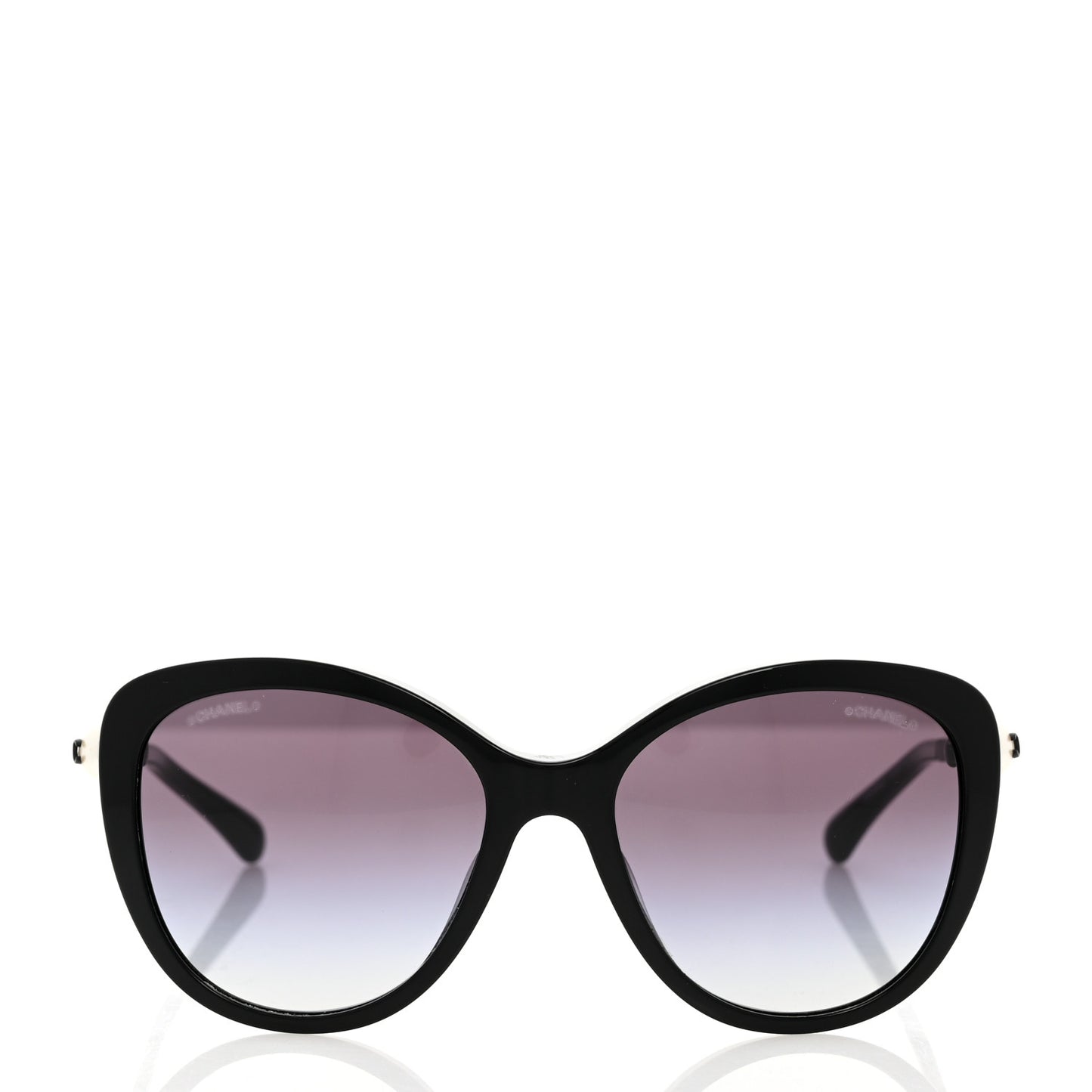 Acetate Pearl Polarized Winter Butterfly Sunglasses 5338-H-A Black