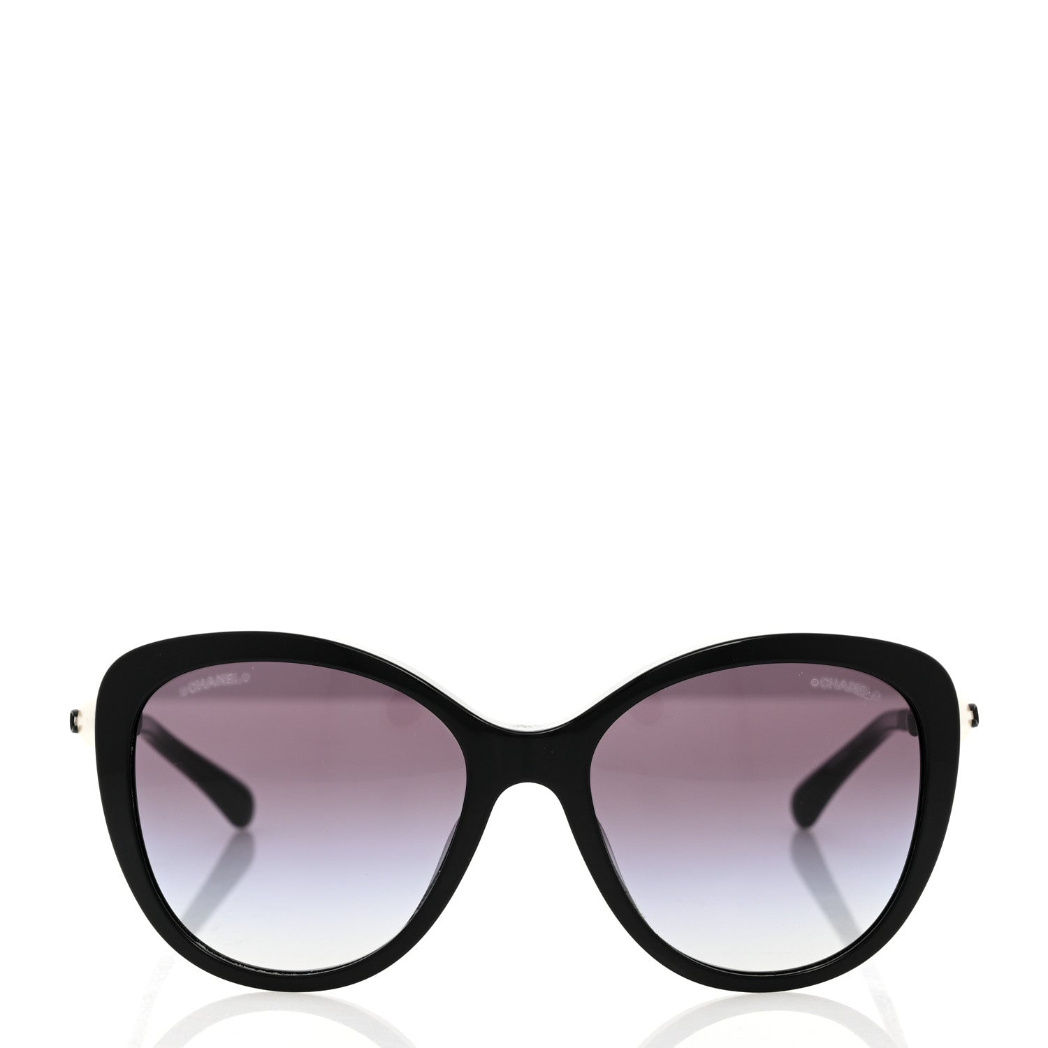Chanel Acetate Pearl Polarized Winter Butterfly Sunglasses 5338-H-A Black 2 of 8