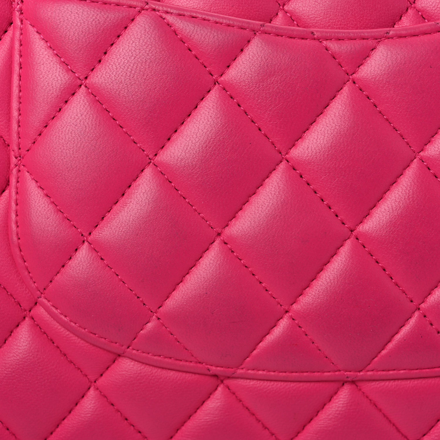 Chanel Lambskin Quilted Medium Double Flap Dark Pink 15 of 15
