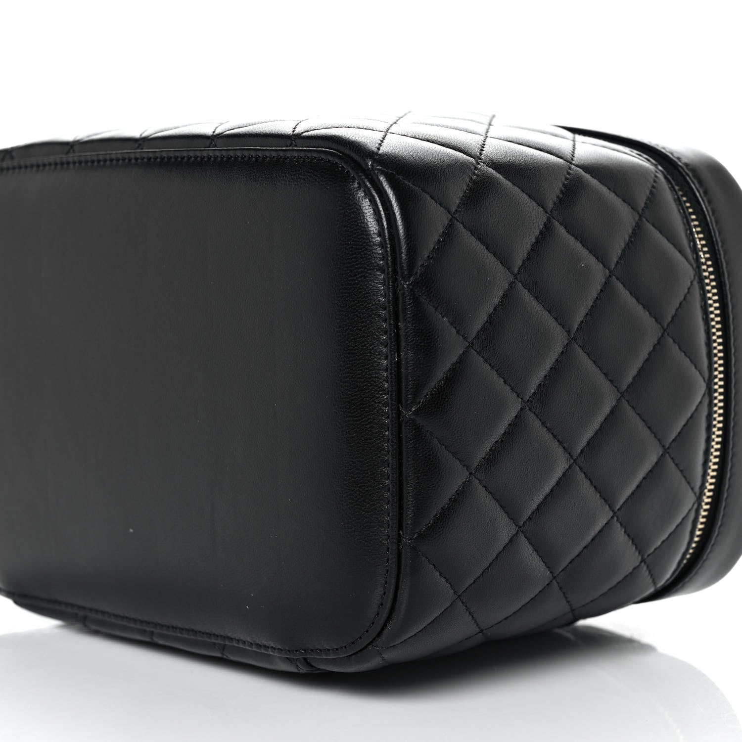 Chanel Lambskin Quilted Large Vanity Pouch Black 9 of 10