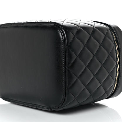 Chanel Lambskin Quilted Large Vanity Pouch Black 9 of 10