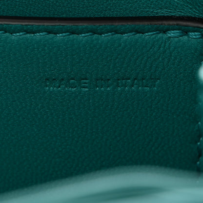 Valentino Garavani Nappa One Stud Chain Clutch Ultra Marine Green 7 of 10