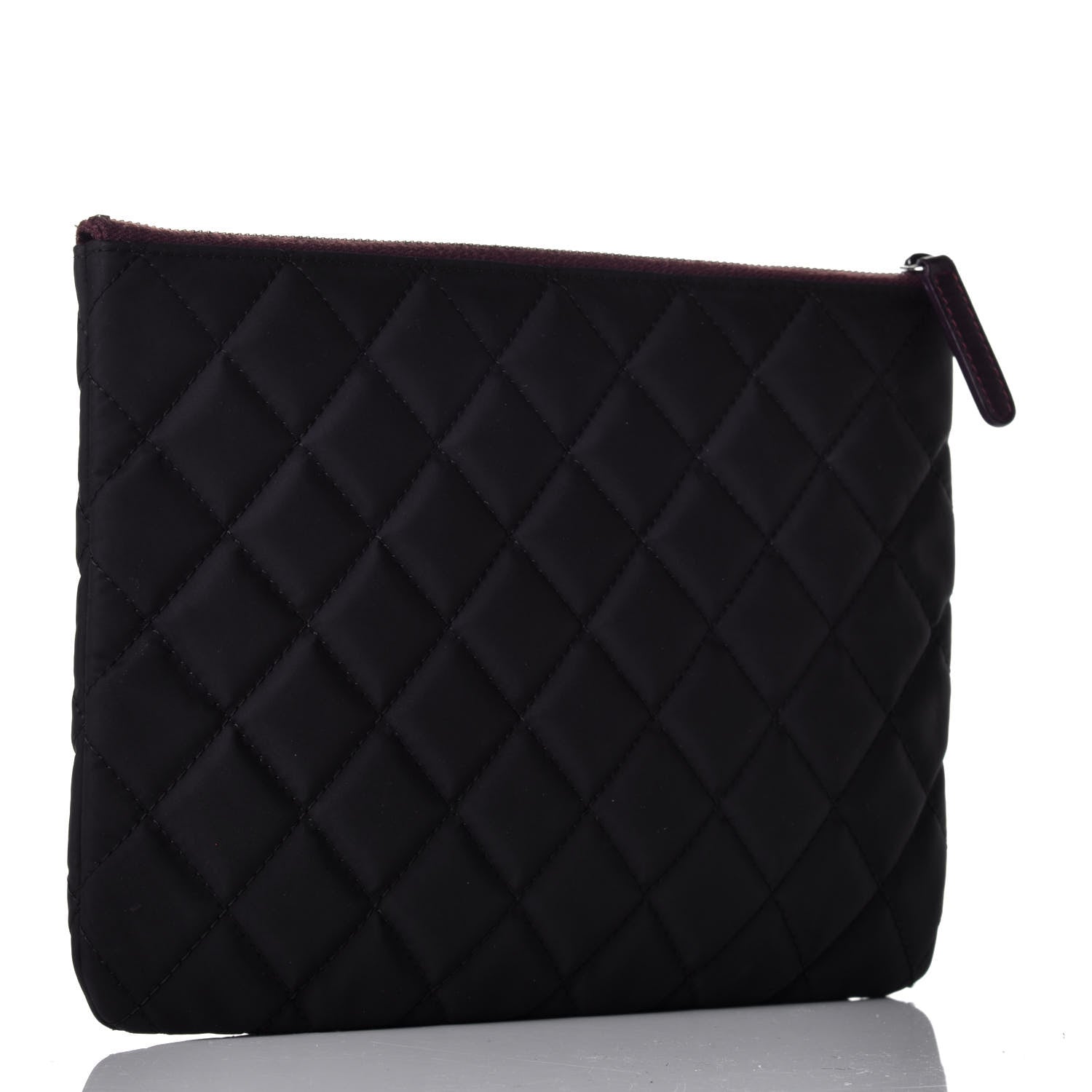 Chanel Nylon Quilted Medium Cosmetic Case Black 3 of 9