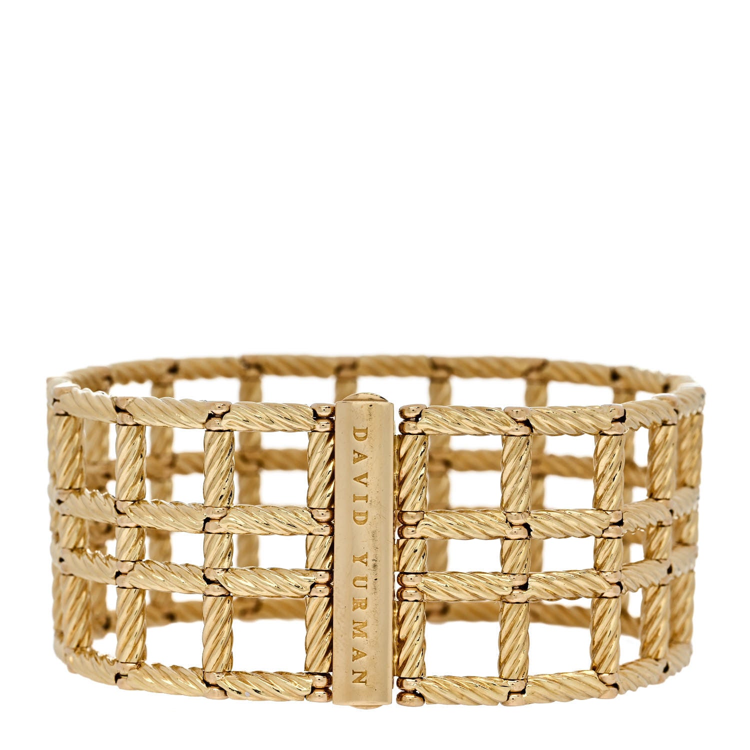 David Yurman 18K Yellow Gold Woven Link Bracelet 2 of 3