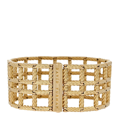 David Yurman 18K Yellow Gold Woven Link Bracelet 2 of 3