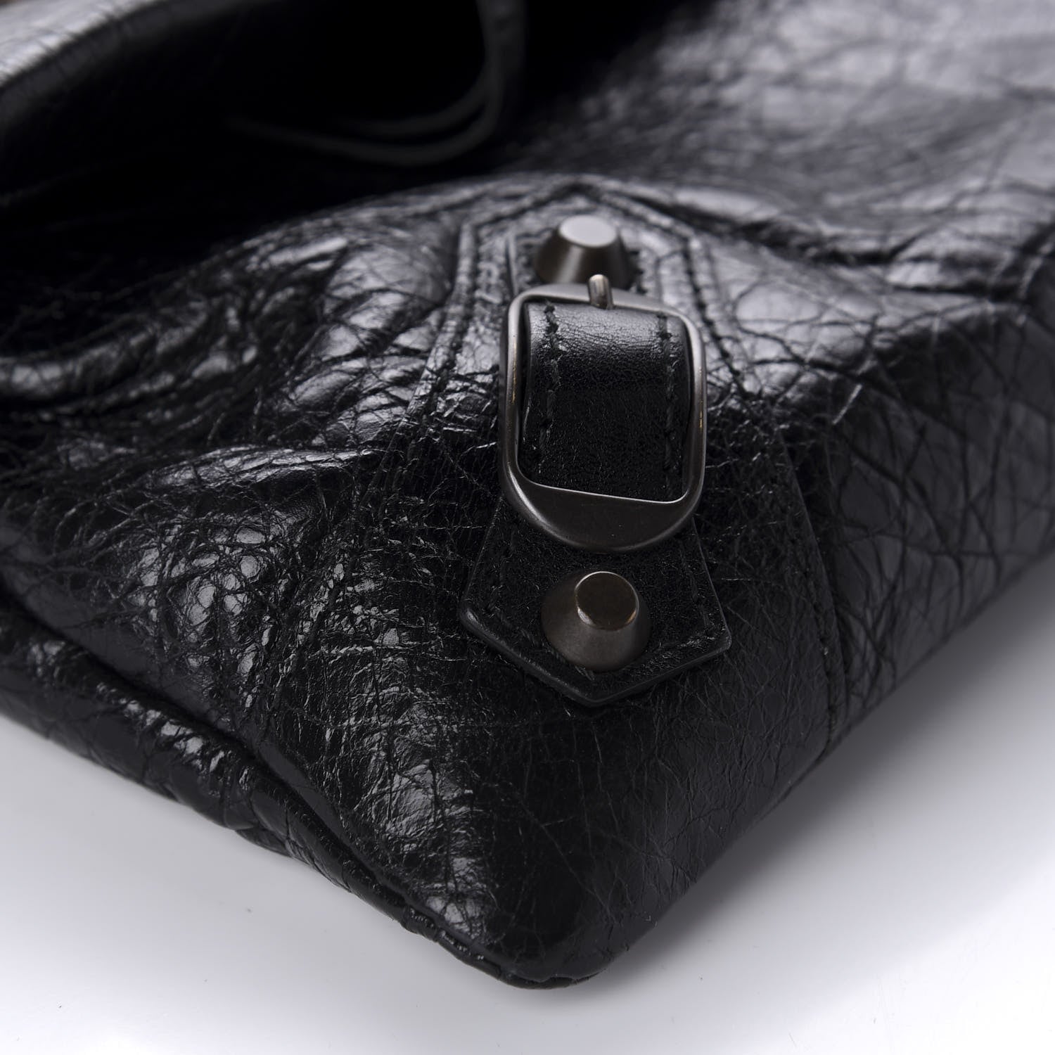 Balenciaga Agneau Classic Hardware Envelope Clutch Black 9 of 11