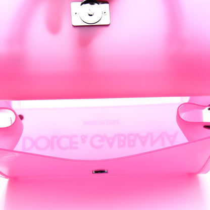 Dolce & Gabbana Rubber Semi Transparent Miss Sicily Satchel Pink 13 of 24