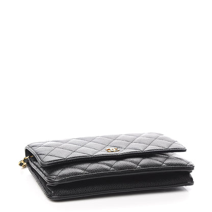 Chanel Caviar Quilted Wallet On Chain WOC Black 4 of 16