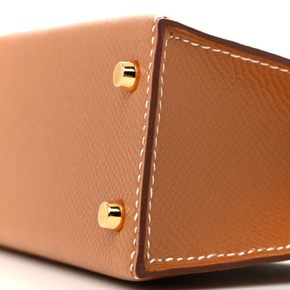 Hermes Epsom Mini Kelly Sellier 20 Gold 9 of 10
