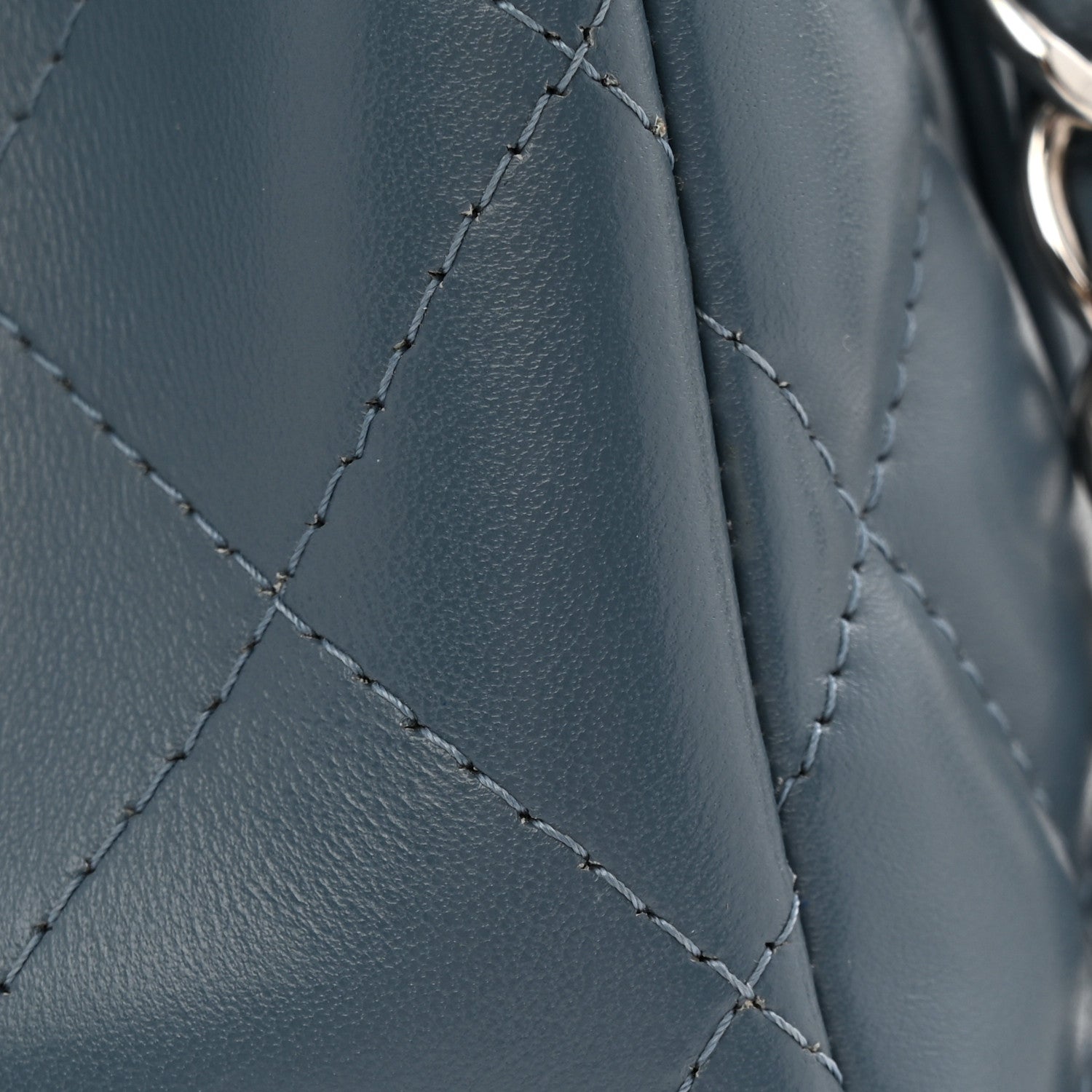 Chanel Lambskin Quilted Jumbo Double Flap Dark Blue 12 of 12