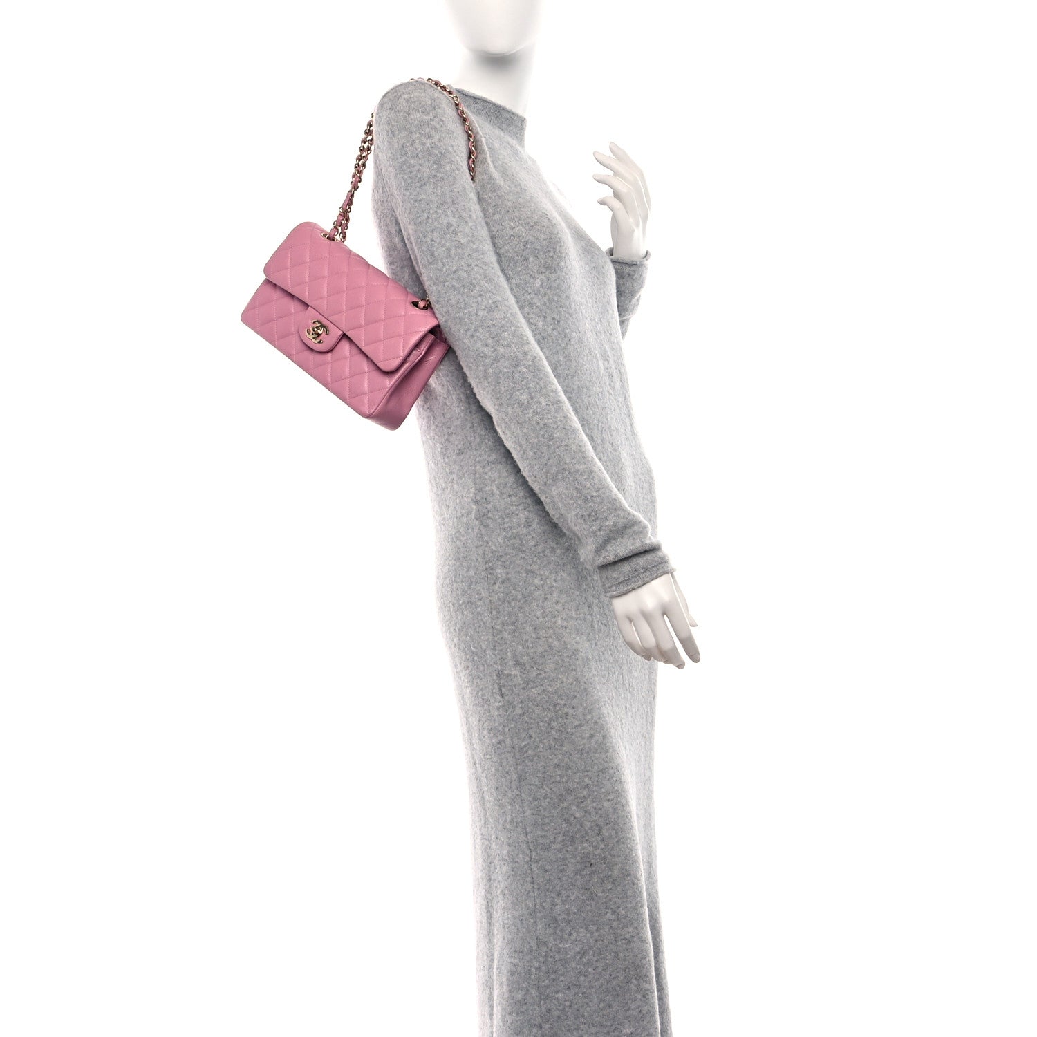 Chanel Caviar Quilted Small Double Flap Pink 2 of 11