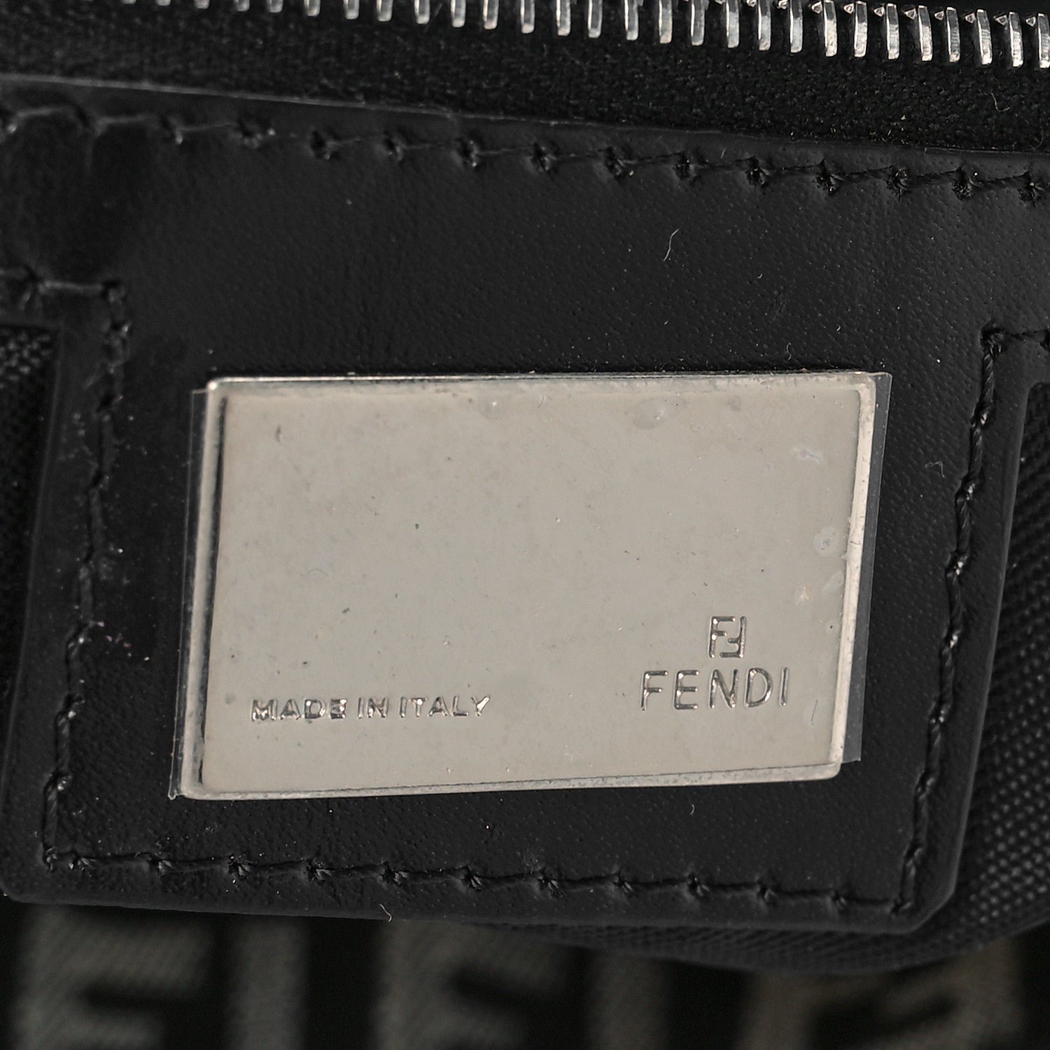 Fendi Zucchino Vitello Mama Baguette Black 7 of 9