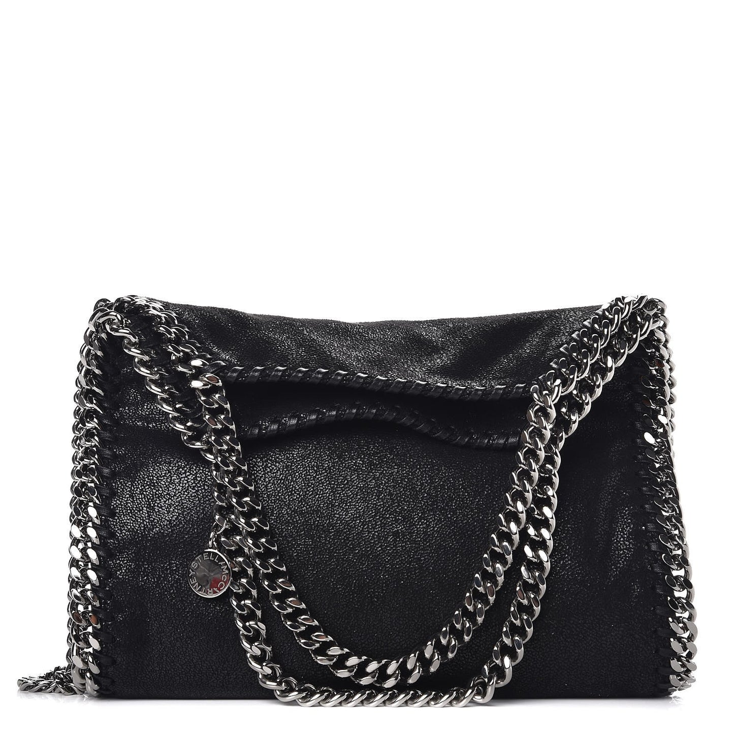 Shaggy Deer Mini Falabella Fold Over Tote Black