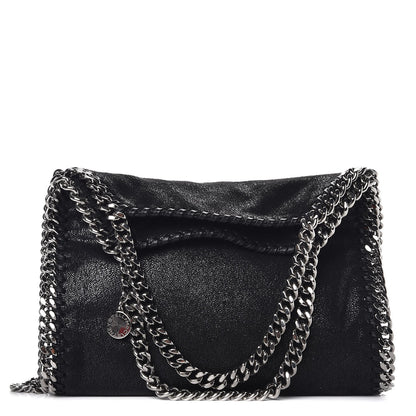 Stella McCartney Shaggy Deer Mini Falabella Fold Over Tote Black 1 of 7