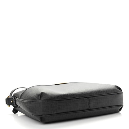 Fendi Zucchino Spalmati Vitello Messenger Bag Black 4 of 10
