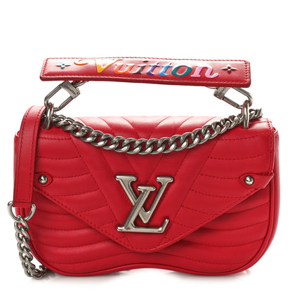 Louis Vuitton Calfskin New Wave Chain PM Scarlet 1 of 8