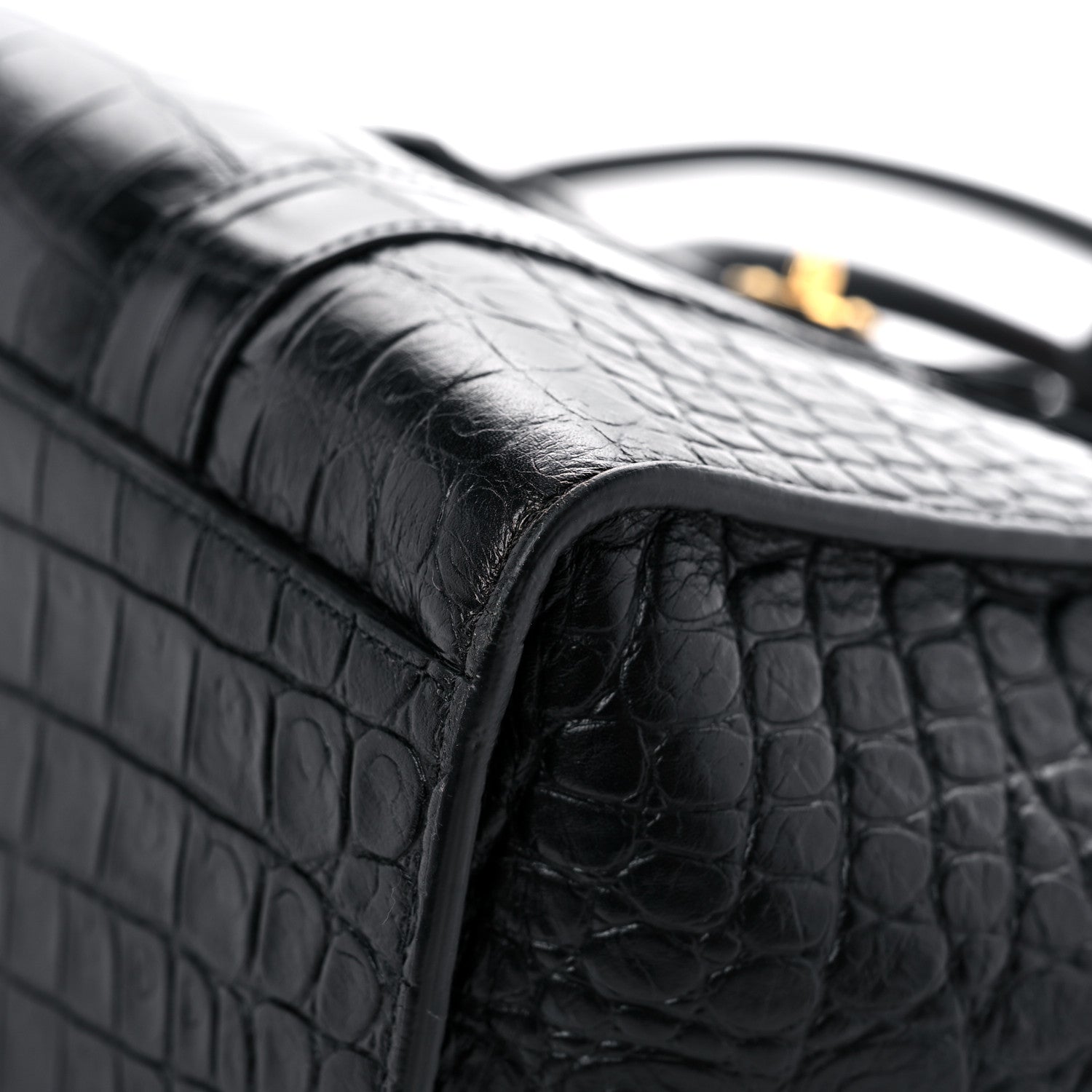 Mulberry Crocodile Embossed Calfskin Small Zipped Bayswater Black 7 of 12