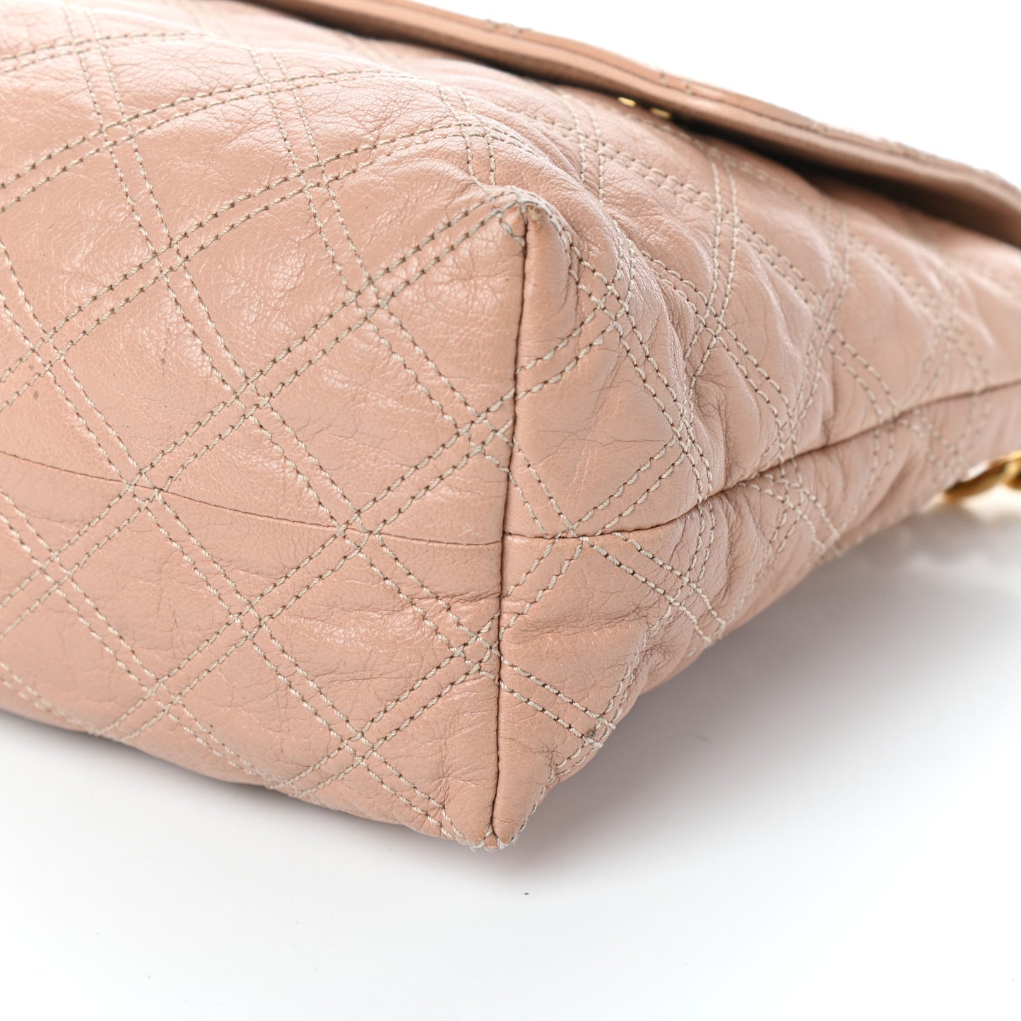 Lambskin Quilted The XL Single Flap Beige