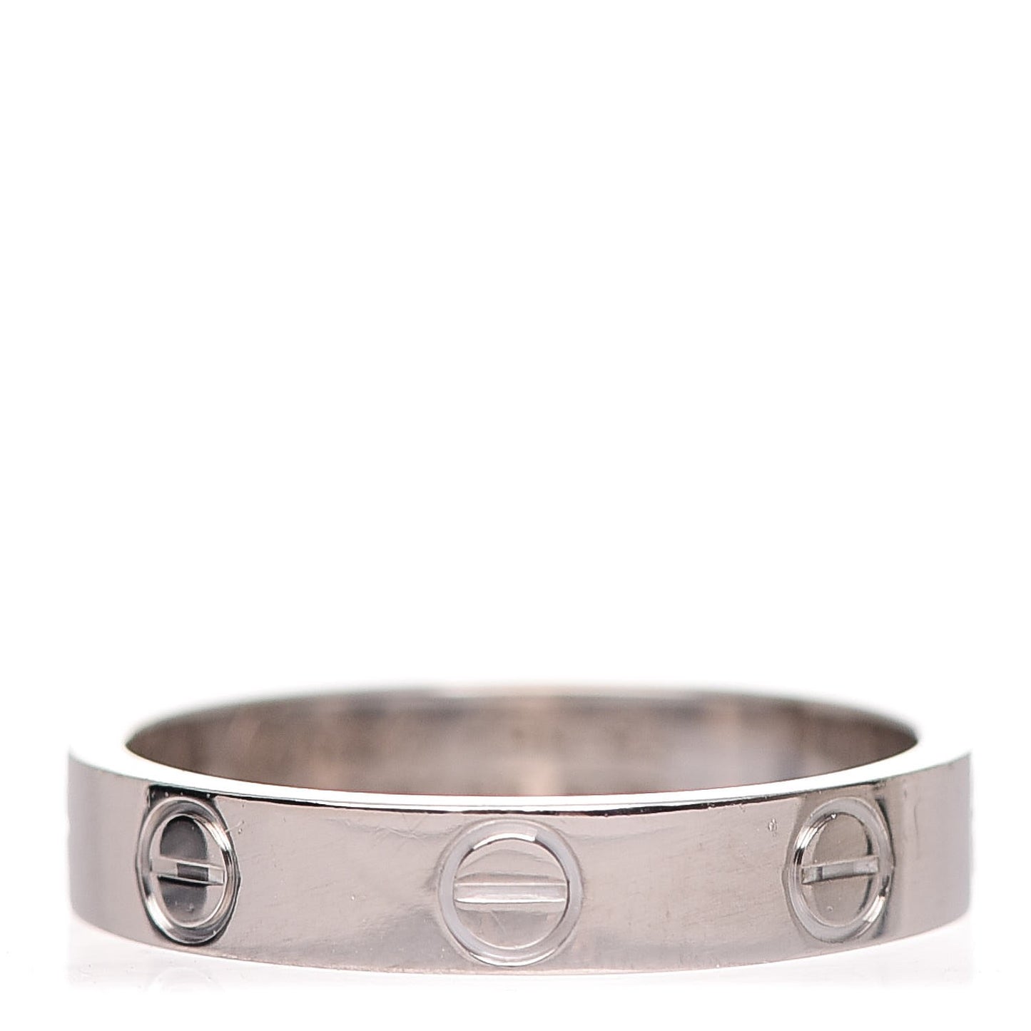 18K White Gold 3.5mm LOVE Wedding Band Ring 51 5.75