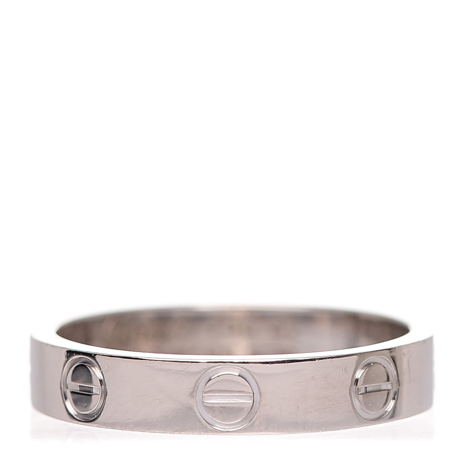 Cartier 18K White Gold 3.5mm LOVE Wedding Band Ring 51 5.75 1 of 7