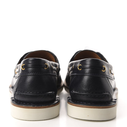 Gucci Calfskin Mens Delta Boat Loafers 8 Black 5 of 10