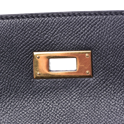 Hermes Courchevel Kelly Retourne 35 Bleu Marine 26 of 44