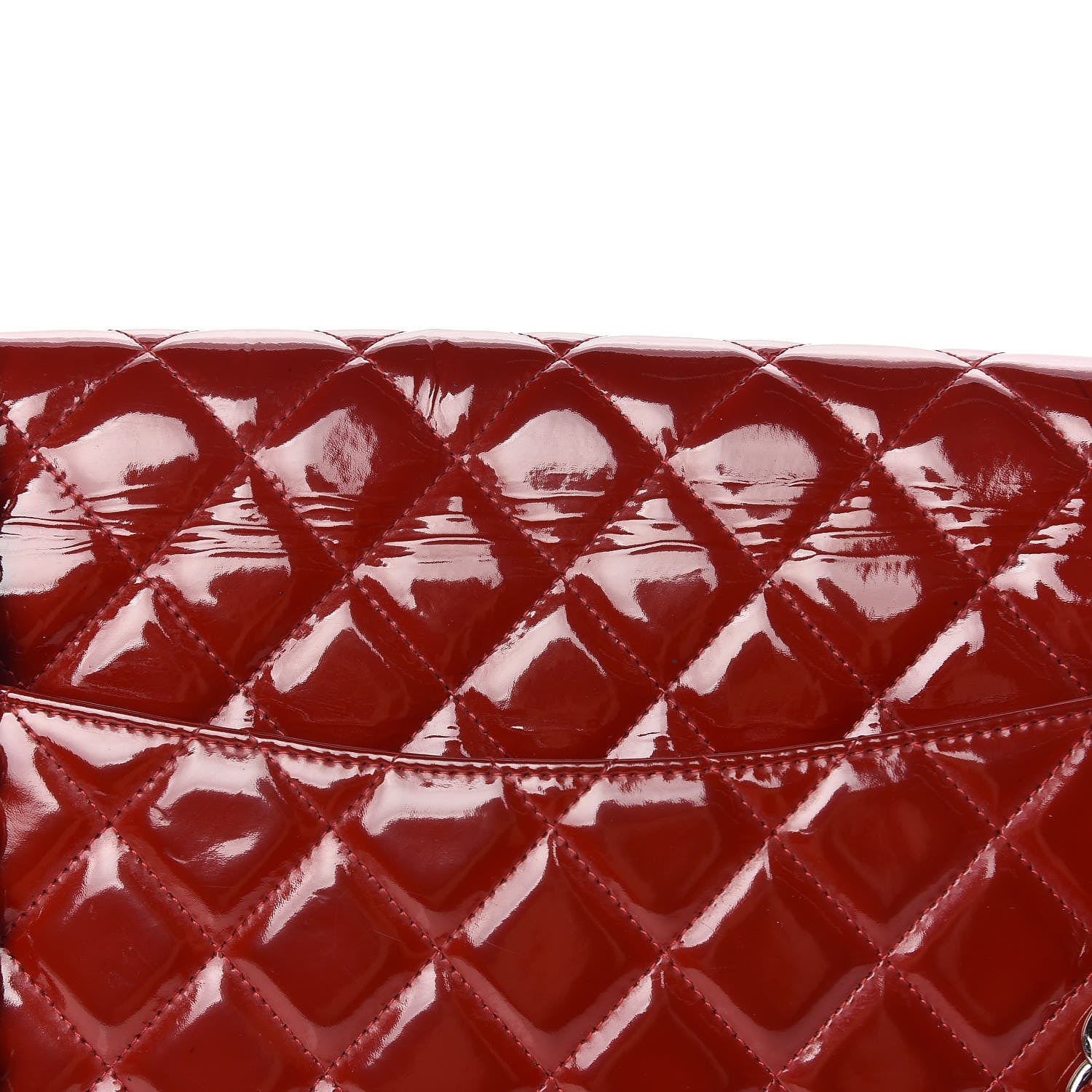 Chanel Patent Quilted Maxi Double Flap Red 20 of 29