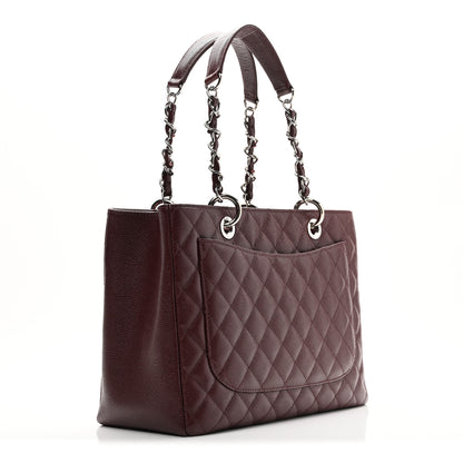 Chanel Caviar Quilted Grand Shopping Tote GST Dark Burgundy 3 of 10