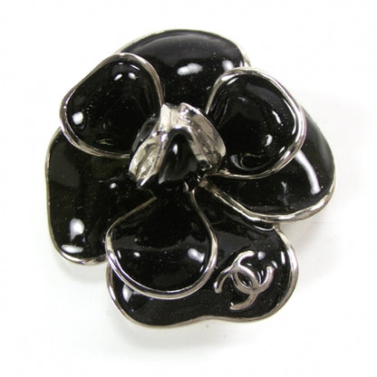 Chanel Camellia Broach Pin Black 1 of 5