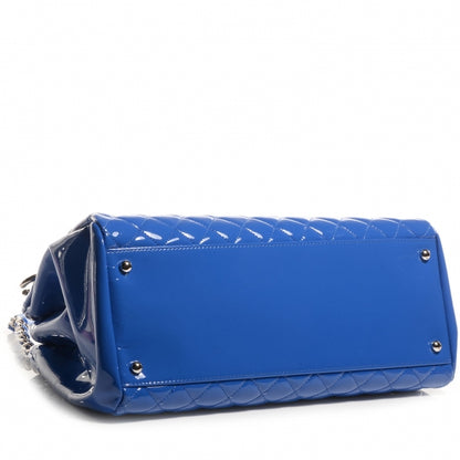 Chanel Patent Quilted Large Just Mademoiselle Bowling Bag Dark Blue 4 of 8