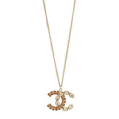 Chanel Baguette Crystal CC Necklace Gold 1 of 5