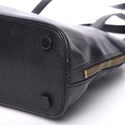 Prada Saffiano Top Handle Dome Satchel Black 9 of 11