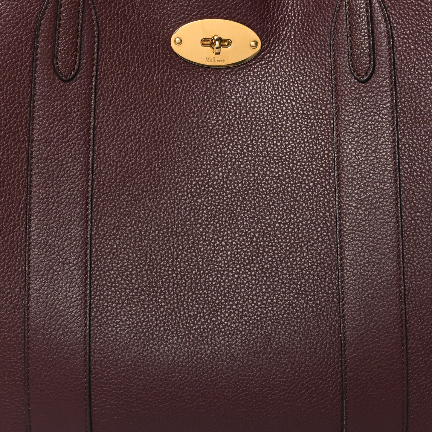 Small Classic Grain Bayswater Tote Burgundy Oxford Blue