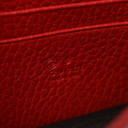 Gucci Dollar Calfskin Interlocking G Chain Wallet Red 6 of 10