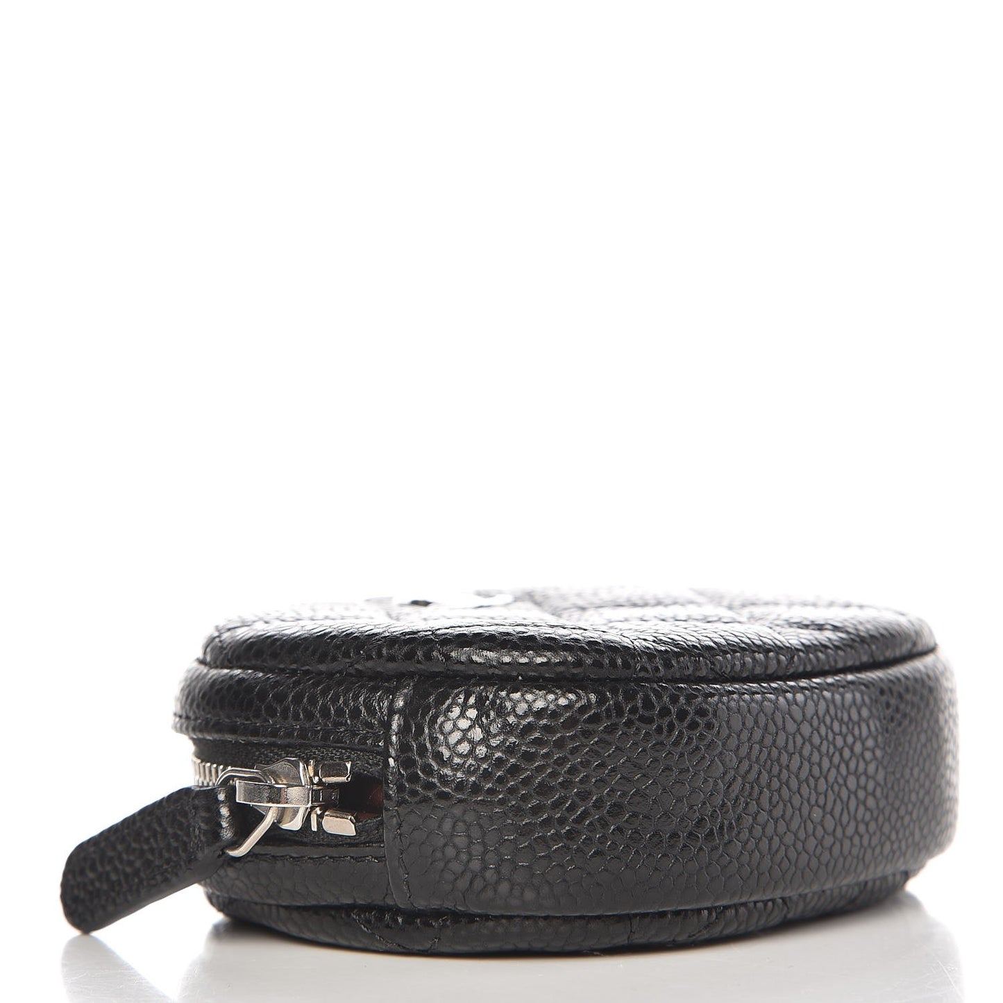 Caviar Quilted Zip Around Classic Coin Purse Black