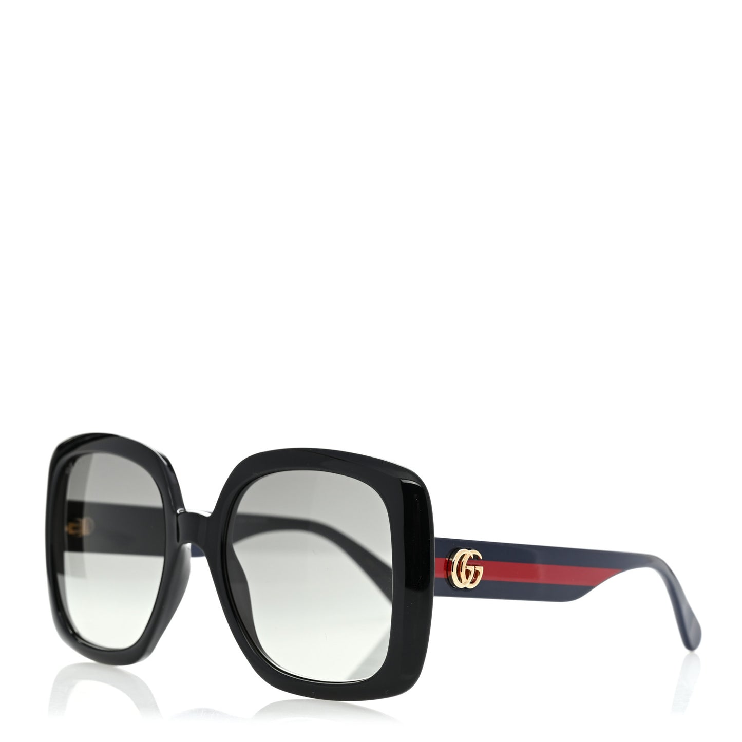 Acetate Square GG Web Sunglasses GG0713S Black