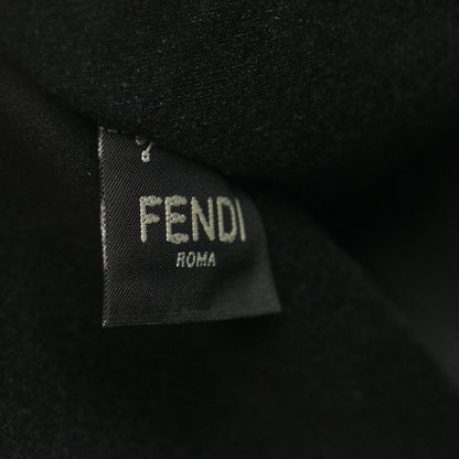 Fendi Glazed Fabric Vitello Century FF 1974 Stamp Patch Mini Peekaboo Defender Cover Mogano Panna Black 6 of 10