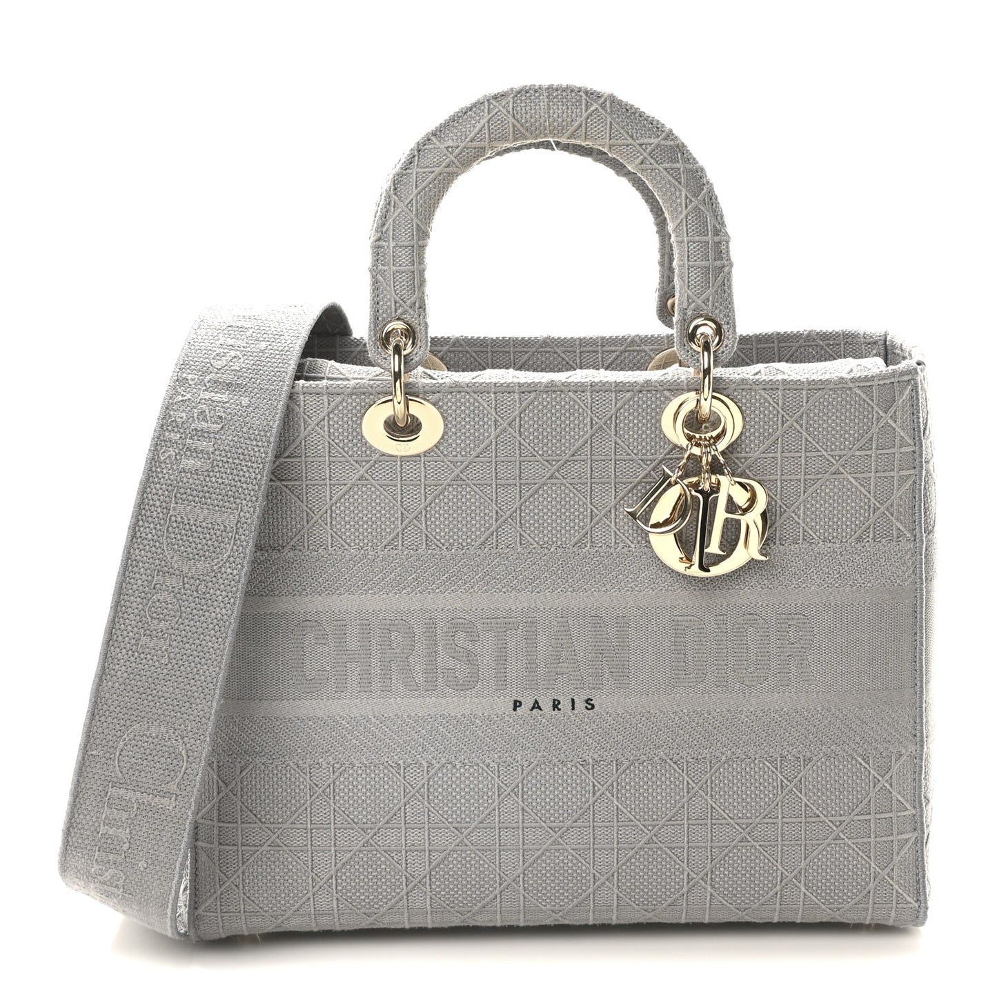 Canvas Embroidered Cannage Lady D-Lite Gray