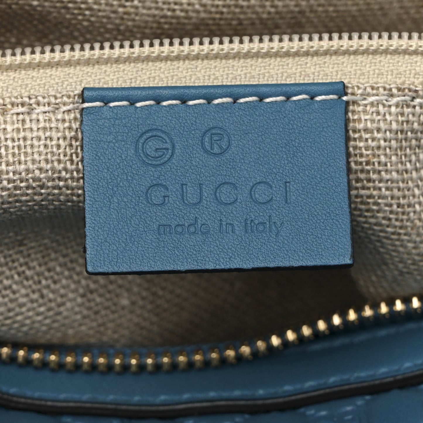 Soft Microguccissima Dome Satchel Deep Cobalt