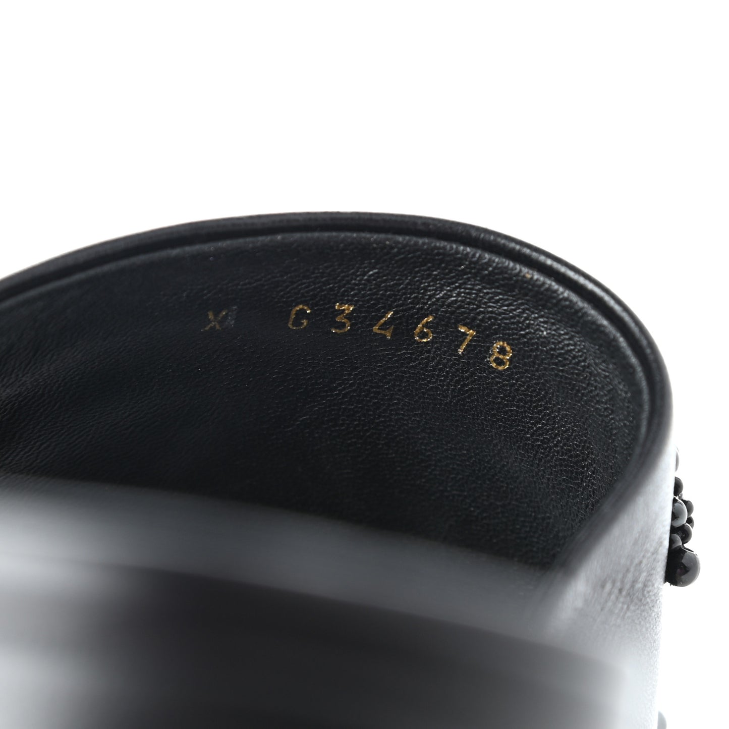 Lambskin Beaded CC Mules 39 Black